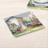 Peter the Rabbit Garden Shed Rechteckiger Pappuntersetzer (angewinkelt)