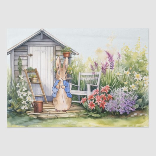 Peter the Rabbit Garden Shed Seidenpapier (Vorderseite)