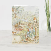 Peter the Rabbit Garden Storybook Geburtstag Dankeskarte (Rückseite)