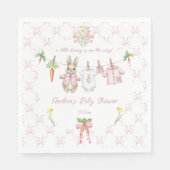 Peter the Rabbit Girl Clothesline Baby Shower Serviette (Vorderseite)