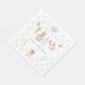 Peter the Rabbit Girl Clothesline Baby Shower Serviette (Ecke)