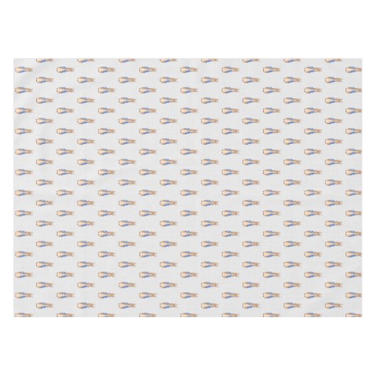 Peter the Rabbit Gray Linen Texture Tischdecke (Vorderseite (Horizontal))