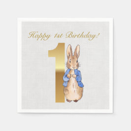 Peter the Rabbit Happy 1. Geburtstag Serviette