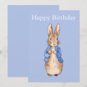 Peter the Rabbit Happy Birthday Einladung (Vorne/Hinten)