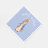 Peter the rabbit Happy Easter greeting Serviette (Ecke)