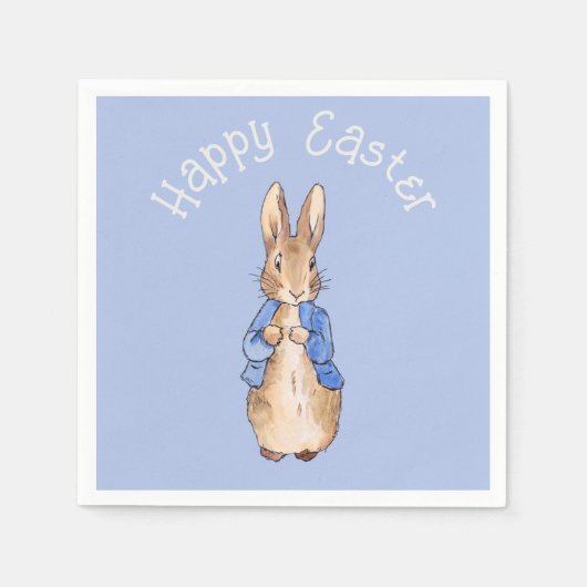 Peter the rabbit Happy Easter greeting Serviette (Vorderseite)