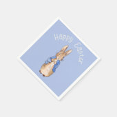 Peter the rabbit Happy Easter greeting Serviette (Ecke)