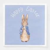 Peter the rabbit Happy Easter greeting Serviette (Vorderseite)