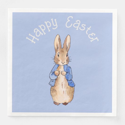 Peter the rabbit Happy Easter greeting Serviette (Vorderseite)