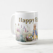 Peter the Rabbit Happy Oaster and Baby Chicks Kaffeetasse (Vorderseite Links)
