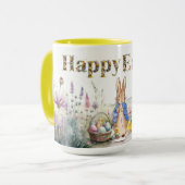 Peter the Rabbit Happy Oaster and Baby Chicks Tasse (Vorderseite Links)