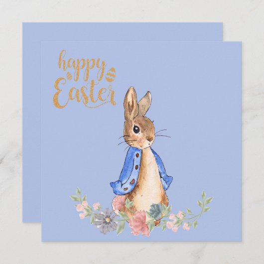 Peter the Rabbit Happy Oaster Einladung (Vorne/Hinten)