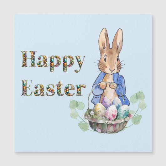 Peter the Rabbit Happy Oaster Magnetkarte (Vorderseite)