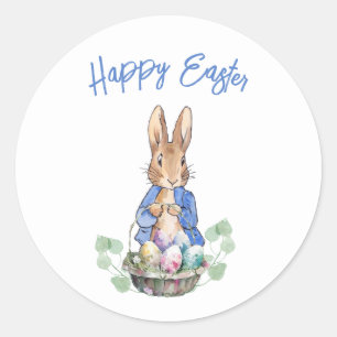 Peter the Rabbit Happy Oaster Runder Aufkleber