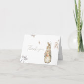 Peter the Rabbit Herbst Herbst Winter Baby Dusche Dankeskarte (Vorderseite)