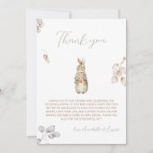 Peter the Rabbit Herbst Herbst Winter Baby Dusche Dankeskarte (Vorderseite)