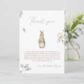 Peter the Rabbit Herbst Herbst Winter Baby Dusche Dankeskarte (Stehend Vorderseite)