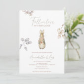 Peter the Rabbit Herbst Herbst Winter Baby Dusche Einladung (Stehend Vorderseite)