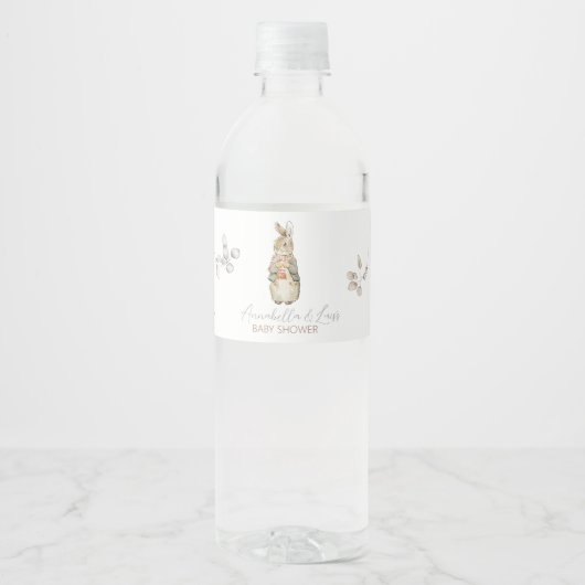 Peter the Rabbit Herbst Herbst Winter Baby Dusche Wasserflaschenetikett (Vorderseite)