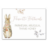 Peter the Rabbit Herbst Herbst Winter Food Labels Tischnummer (Rückseite)