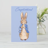 Peter the rabbit Herzlichen Glückwunsch Gruß Einladung (Stehend Vorderseite)