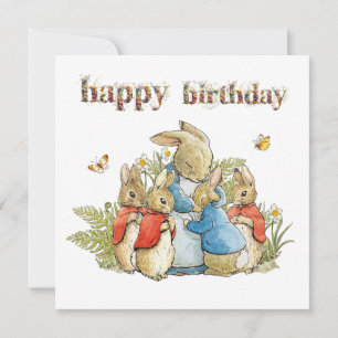 Peter the Rabbit Josephine Bunny Happy Birthday Karte