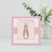 Peter the Rabbit Karo & Floral Christening (Stehend Vorderseite)