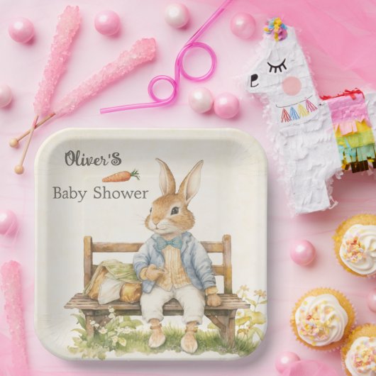 Peter The Rabbit - Kinderdusche - Vintag Pappteller (Party)