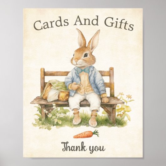 Peter the Rabbit - Kinderduschkarten und Geschenke Poster (Vorne)