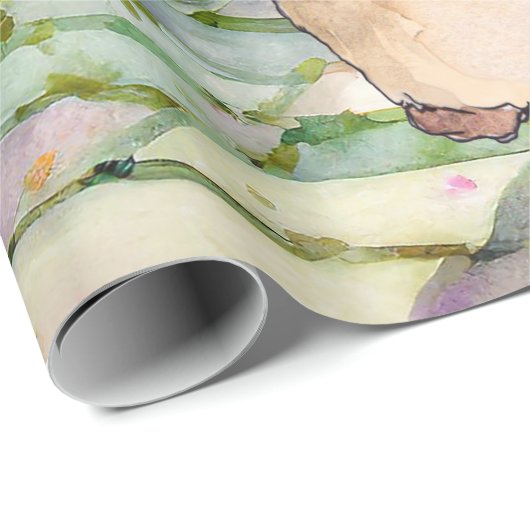 Peter the Rabbit mit Aquarelllilacke Geschenkpapier (Rolleneckpunkt)