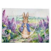 Peter the Rabbit mit Aquarelllilacke Große Geschenktüte (Rückseite)