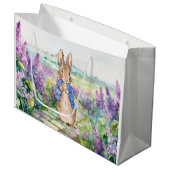 Peter the Rabbit mit Aquarelllilacke Große Geschenktüte (Vorderseite Schrägansicht)