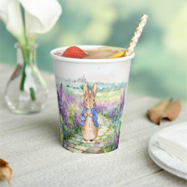 Peter the Rabbit mit Aquarelllilacke Pappbecher