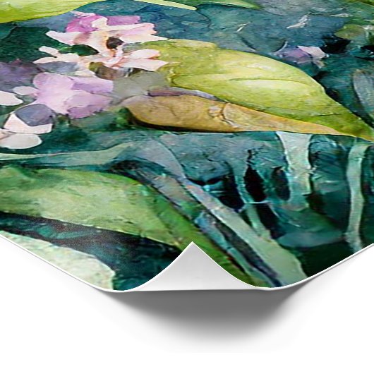 Peter the Rabbit mit Aquarelllilacke Poster (Ecke)