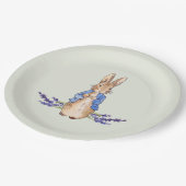 Peter the Rabbit mit Lavendel Pappteller (Schrägansicht)