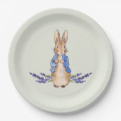 Peter the Rabbit mit Lavendel Pappteller (Vorderseite)