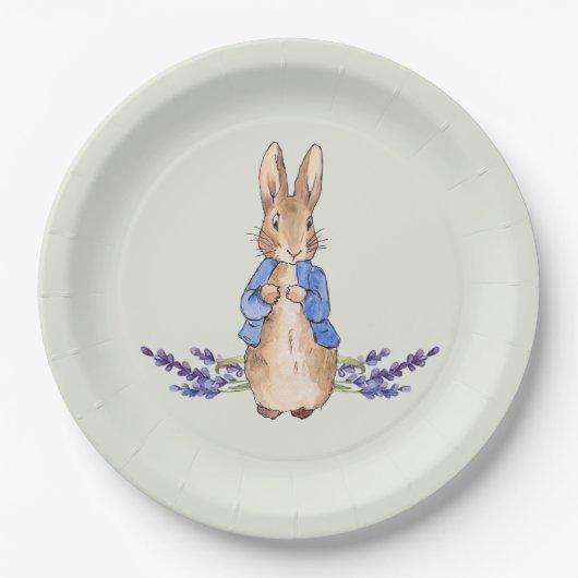 Peter the Rabbit mit Lavendel Pappteller (Vorderseite)