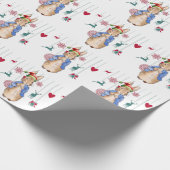 Peter the Rabbit mit Weihnachtsdekorationen Geschenkpapier (Ecke)