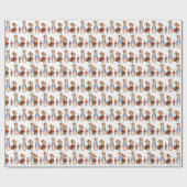 Peter the Rabbit mit Weihnachtsmannmütze Elf Spiel Geschenkpapier (Flach)