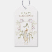 Peter the Rabbit Monogram Wappen Gender Baby Shoot Geschenkanhänger (Vorderseite)