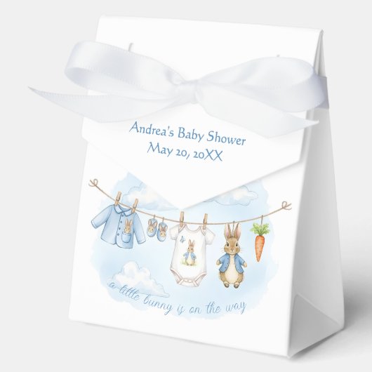 Peter the Rabbit Niedlich Clothesline Baby Shower Geschenkschachtel (Vorderseite)