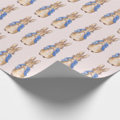 Peter the Rabbit Pink Background Geschenkpapier (Ecke)