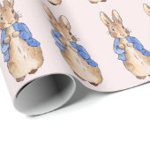 Peter the Rabbit Pink Background Geschenkpapier (Rolleneckpunkt)