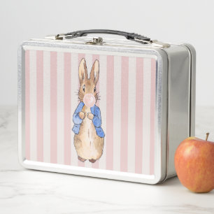 Peter the Rabbit Pink Blubble Kaugummi Candy Cane Metall Brotdose