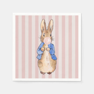 Peter the Rabbit Pink Blubble Kaugummi Candy Cane Serviette