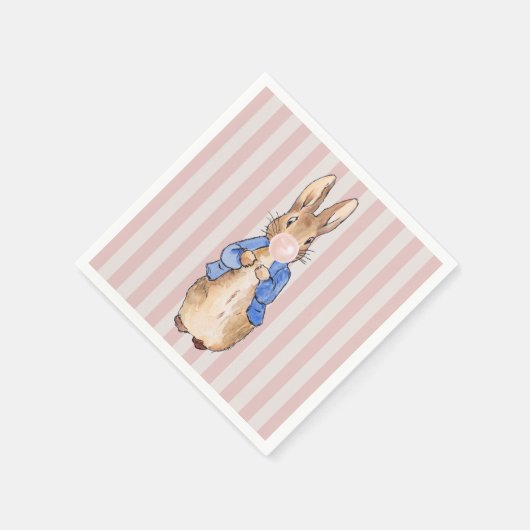 Peter the Rabbit Pink Blubble Kaugummi Candy Cane  Serviette (Ecke)