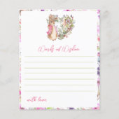 Peter the Rabbit Pink Floral Baby Shower Ratschläg (Vorderseite)