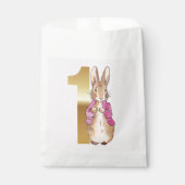 Peter the Rabbit Pink Jacket Erster Geburtstag Geschenktütchen (Vorderseite)