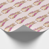 Peter the Rabbit Pink Jacket Geschenkpapier (Ecke)