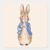 Peter the Rabbit Quadratischer Aufkleber (Vorderseite)